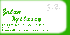 zalan nyilassy business card